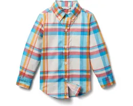 Рубашка Janie and Jack Madras Plaid на пуговицах для малышей и детей