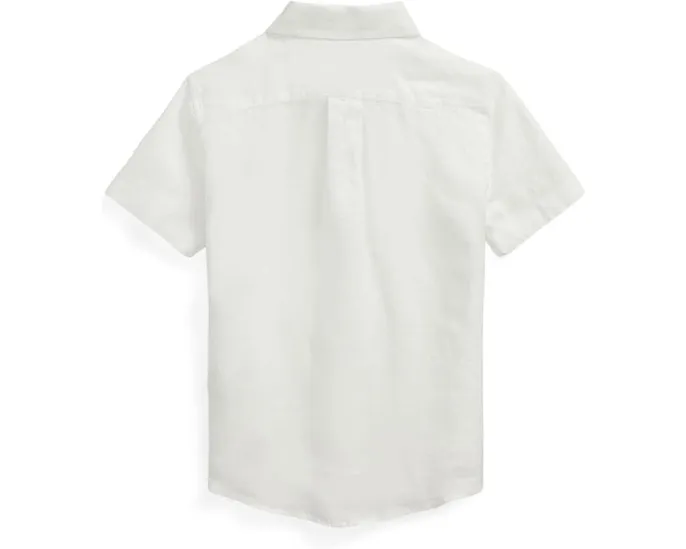 Детская рубашка Polo Ralph Lauren Kids из льна с короткими рукавами