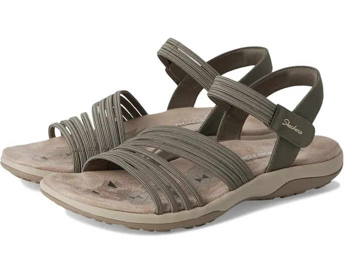Водостойкие сандалии Skechers Reggae Slim Coffee Run с технологией Stretch Fit и стелькой Memory Foam