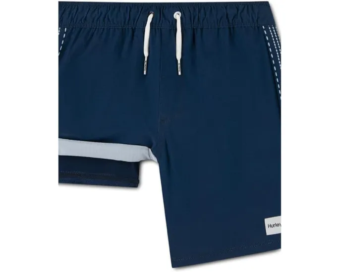 Шорты Hurley Kids Panel Seersucker Pull-On Swim Trunks с внутренней сеткой