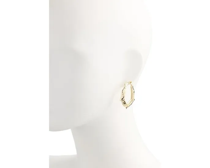 Серьги-кольца Kendra Scott Adriana с фигурным краем в виде ракушки