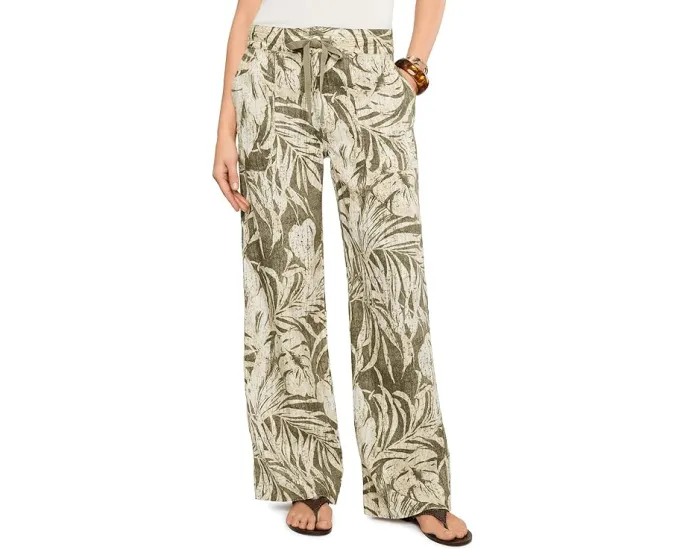 Брюки Lauren Ralph Lauren из льна с принтом пальмовых листьев
