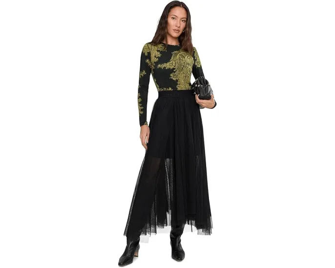 Топ AllSaints Katlyn с облегающим кроем и длинным рукавом