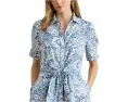 Платье-рубашка Льняное с поясом и пайсли Paisley Tie-Front Lauren Ralph Lauren