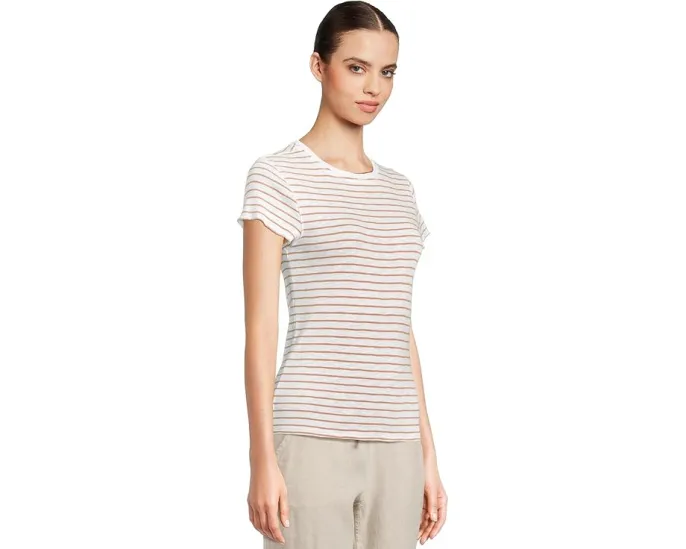 Полосатая футболка Lilla P с круглой горловиной и облегающим кроем