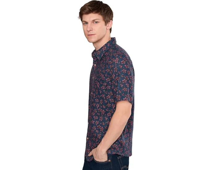 Рубашка Faherty Short Sleeve Breeze с принтом и расслабленным кроем