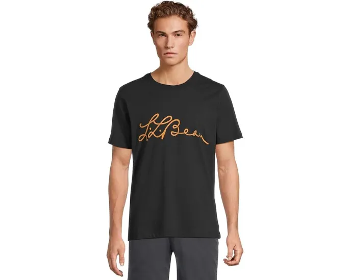 L.L.Bean Базовая футболка Premium Essential с принтом и коротким рукавом в облегающем крое