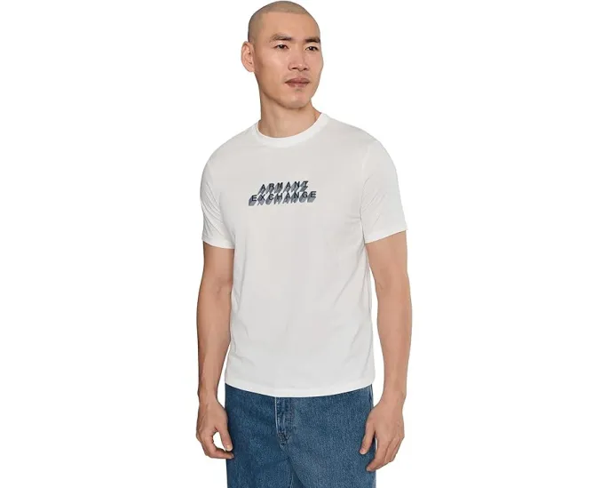 Футболка Armani Exchange с коротким рукавом и 3D надписью в облегающем крое slim