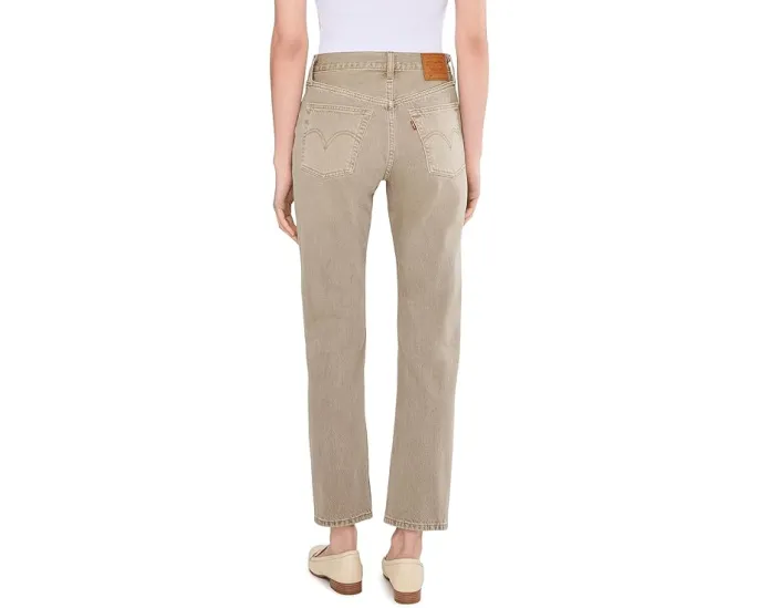 Джинсы Levi's 501 Jeans прямого кроя из жесткого денима с высокой посадкой и потертостями