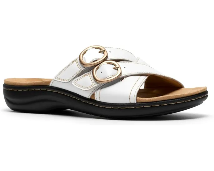 Сандалии Laurieann Opal Clarks из кожи с регулируемыми пряжками и мягкой амортизацией