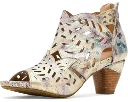 Ботинки L'Artiste by Spring Step Icon-Met с геометрическими вырезами и скульптурным каблуком