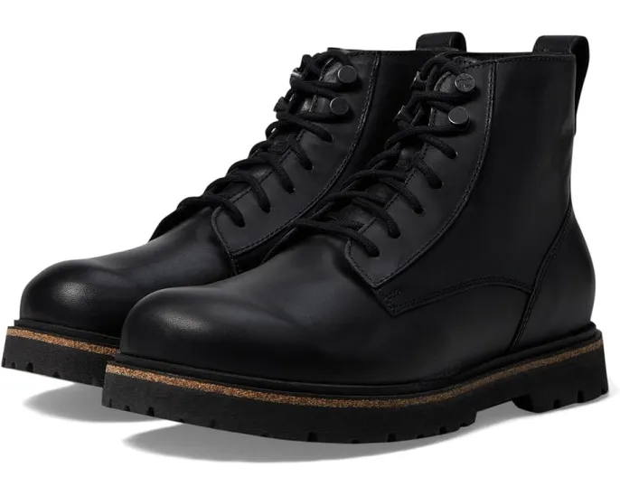 Ботинки Birkenstock Highwood Mid на шнуровке из кожи с синей стелькой