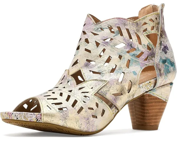Ботинки L'Artiste by Spring Step Icon-Met с геометрическими вырезами и скульптурным каблуком