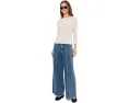 Футболка Lauren Ralph Lauren Petite из хлопкового рибаны с лодочкой и вышивкой