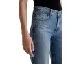 Джинсы AG Jeans Saige Mid Rise Wide Leg с широкими штанинами и укороченной длиной