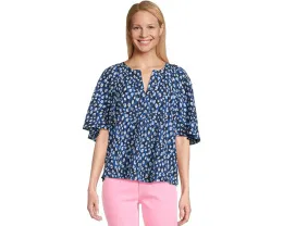 Топ Wilmer с короткими рукавами и V-образным вырезом от Lilly Pulitzer