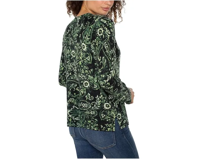 Liverpool Los Angeles свитер реглан с боковыми разрезами и ярким принтом