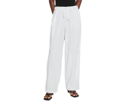 Eileen Fisher прямые брюки Slubby из органического хлопка и льна белые
