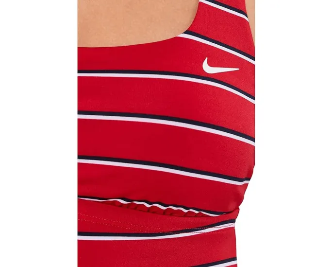 Танкини Nike Preppy Pinstripe с квадратным вырезом из переработанного полиэстера