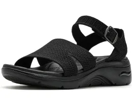 Сандалии SKECHERS GO Walk Arch Fit 2.0 с блестящей пряжей и поддержкой свода стопы