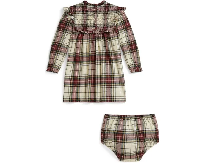 Детское платье и шортики в клетку из хлопкового джерси Polo Ralph Lauren Kids