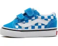 Vans Kids Old Skool V детские кеды с боковой полосой и липучками