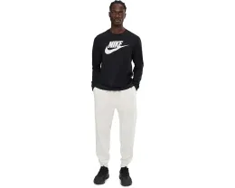 Футболка Sportswear с длинным рукавом и логотипом Icon Futura Nike черная с белым принтом