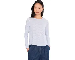 Eileen Fisher Удлиненная футболка с длинным рукавом и полоской из органического льна