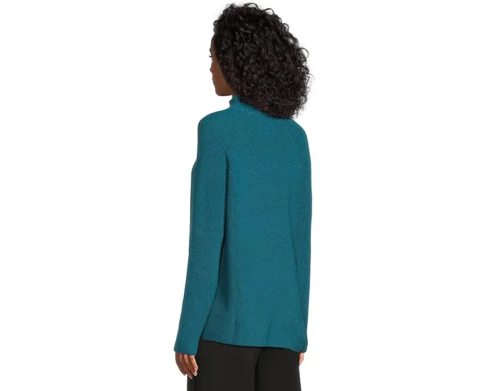 Свитер EILEEN FISHER из мериносовой шерсти с воротником-стойкой и реглан