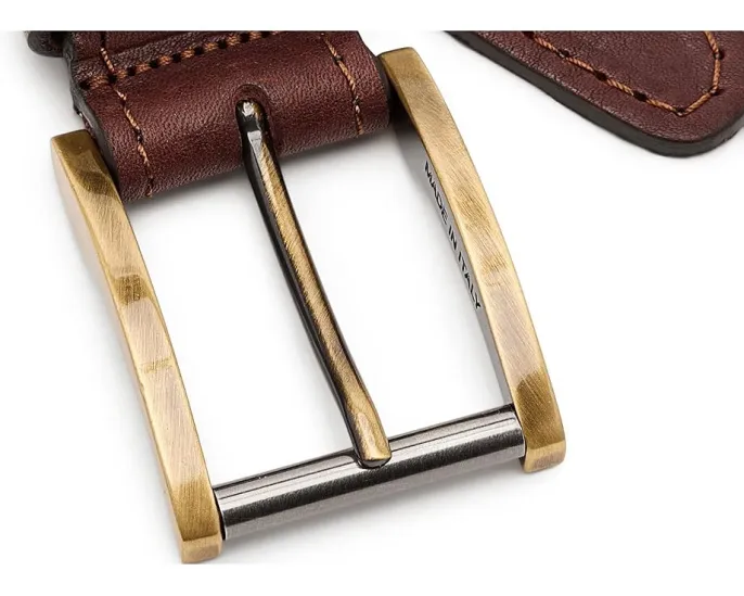 Кожаный ремень Bardon от Johnston & Murphy с двухтонной пряжкой