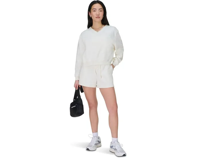 Кроп-топ Sweaty Betty Revive с V-образным вырезом и рукавами-фонариками