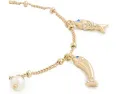 Браслет на щиколотку Summer Daze Charm от Kate Spade New York с подвесками и жемчугом