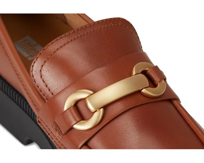 Лоферы FitFlop F-Luma на скрытом клине с металлической пряжкой