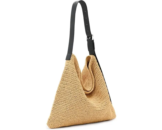 Сумка через плечо Asha Paper из бумажной соломки с магнитной застежкой AllSaints