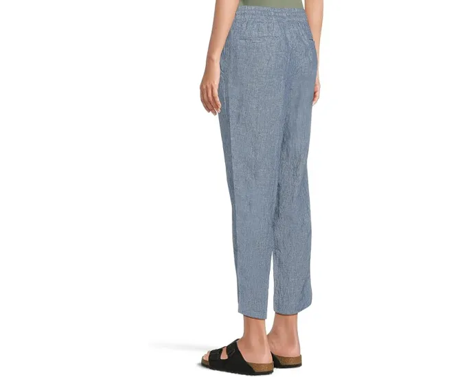Льняные брюки L.L.Bean Premium Linen Breezy с зауженным силуэтом и разрезом по бокам
