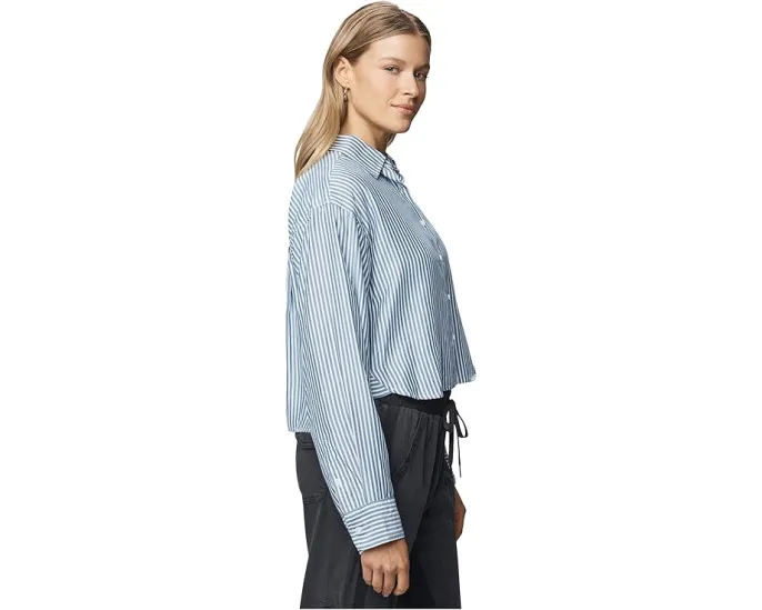 Рубашка Nora Stripe Button-Down в полоску со свободным кроем