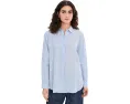 Длинная рубашка Eileen Fisher из органического льна с классическим воротником