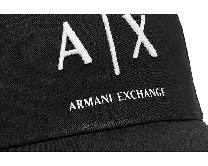 Armani Exchange бейсболка из хлопкового твила с логотипом