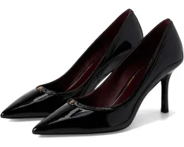 Туфли-лодочки Double T-Buckle Pump с острым носком на каблуке 80 мм Tory Burch