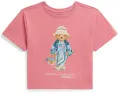 Polo Ralph Lauren Kids Боксовая футболка с медвежонком Polo Bear из хлопкового джерси для детей постарше