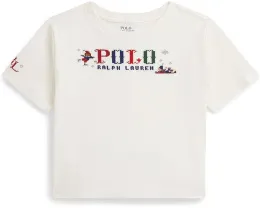 Футболка боксерского кроя с логотипом из хлопкового джерси Polo Ralph Lauren Kids