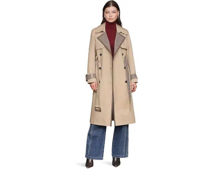 Тренч Avec Les Filles Pattern Block с узором "гусиная лапка"