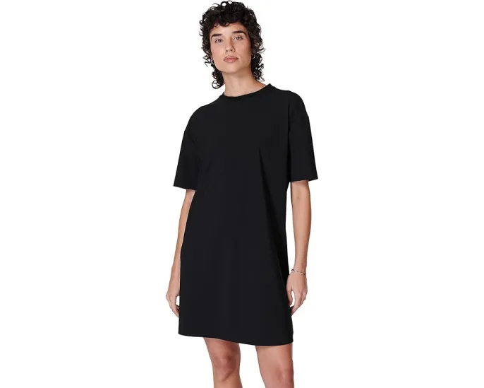 Мини платье-футболка Explorer от Sweaty Betty с коротким рукавом