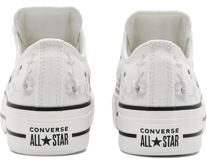 Кеды Chuck Taylor All Star Lift Platform Sequin Flowers низкие Converse с пайетками и цветами
