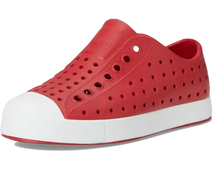 Детские слипоны Jefferson от Native Shoes с перфорацией и легкой подошвой EVA
