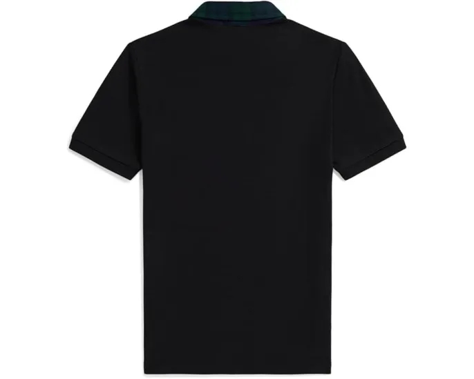 Поло из хлопкового сетчатого полотна с клетчатым воротником Polo Ralph Lauren Kids для подростков