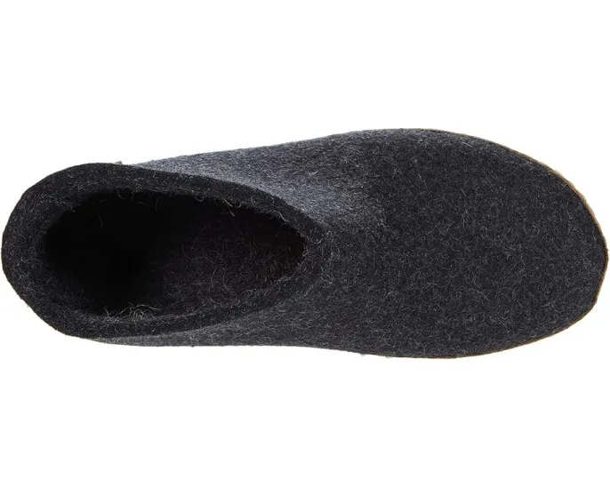 Войлочные тапочки Glerups Wool Shoe с кожаной подошвой и влагоотводящими свойствами