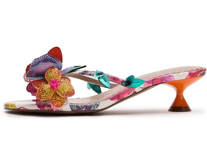 Босоножки Blue by Betsey Johnson Beatriz на низком каблуке с цветами и бабочками