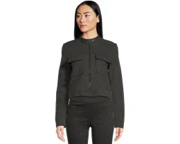 Короткий жакет Elliott Lauren из ткани понте твил на молнии с накладными карманами