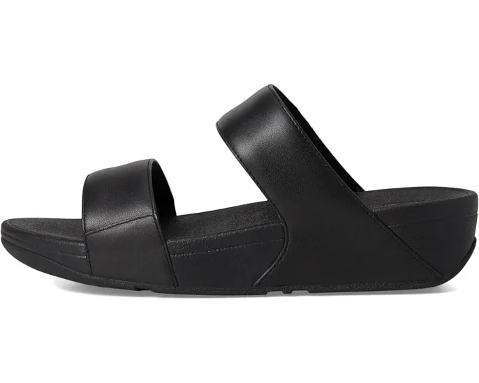 Сланцы FitFlop Lulu Leather с анатомической стелькой и клиновидным каблуком
